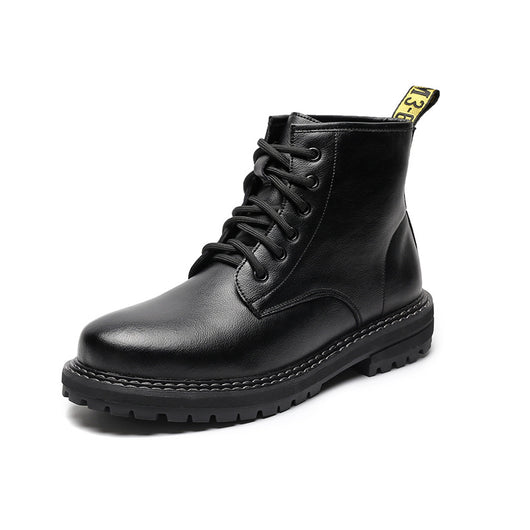 Botas Martin de Cuero Negro para Hombre - Estilo Alto - Image 4