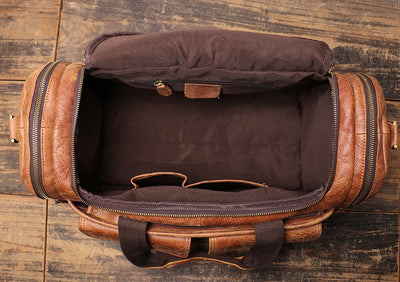 Bolsa de Viaje Retro en Cuero Nubuck - Image 12
