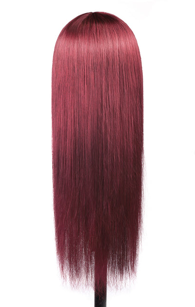 Peluca de Cabello Natural Liso Qi Liuhai - Cabellera Completa - Image 4