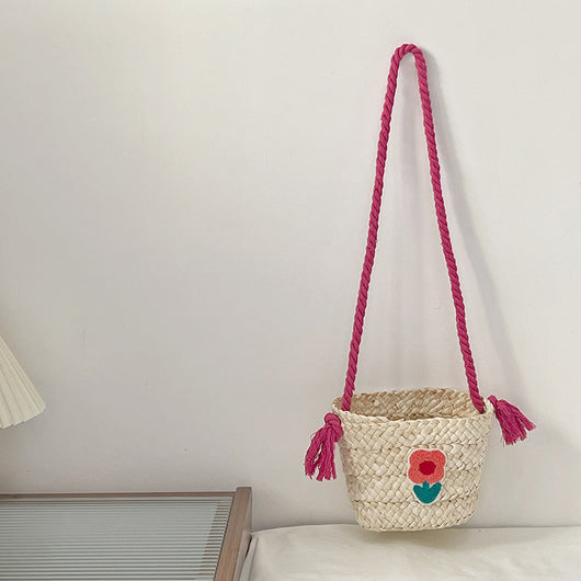 Bolsa Mensajera Infantil Tejida a Mano en Fibra Natural - Image 11