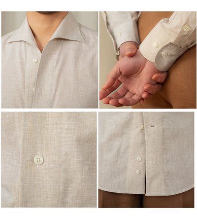 Camisa Casual Hombre Algodón y Lino Transpirable - Image 3