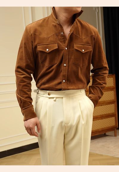 Camisa Casual de Negocios para Hombre en Algodón Puro con Tejido Texturizado - Image 10