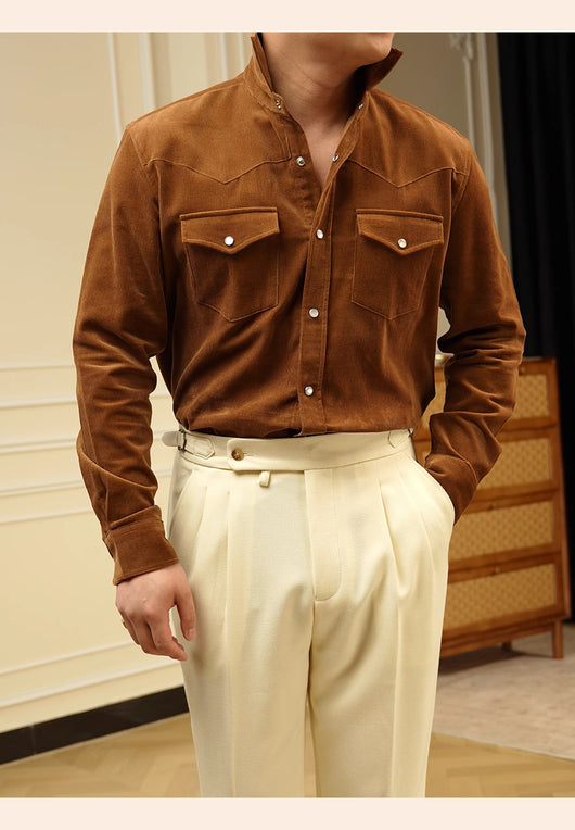 Camisa Casual de Negocios para Hombre en Algodón Puro con Tejido Texturizado - Image 10