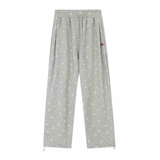 Pantalones de Chándal Vintage con Lazo y Lunares - Pierna Recta Ancha para Mujer - Image 7