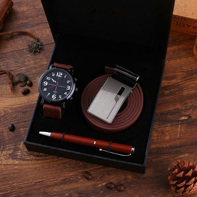 Estuche Premium de Accesorios Ejecutivos para Hombre: Cinturón, Cartera, Reloj y Bolígrafo - Image 4