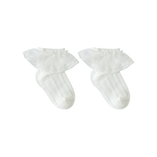Calcetines de Malla para Bebé con Encaje - Algodón Peinado Premium - Image 5