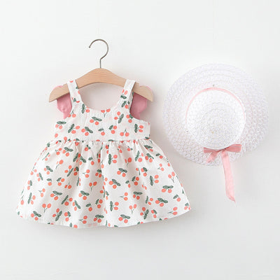 Vestido Chaleco Niña Sin Mangas Estampado Cereza - Image 6