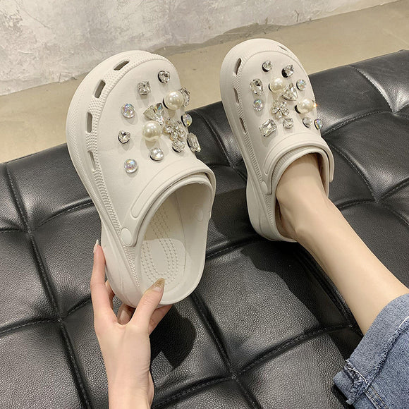 Sandalias Tipo Zueco para Mujer Verano Suela Gruesa Aumentada