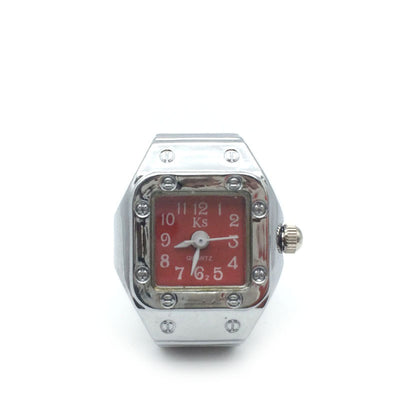 Reloj de Dedo en Anillo de Aleación Plateada - Pareja de Moda - Image 11
