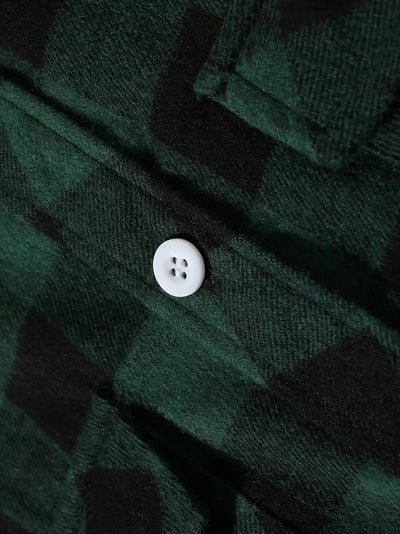 Camisa Cuadriculada Holgada de Polar para Hombre - Image 17