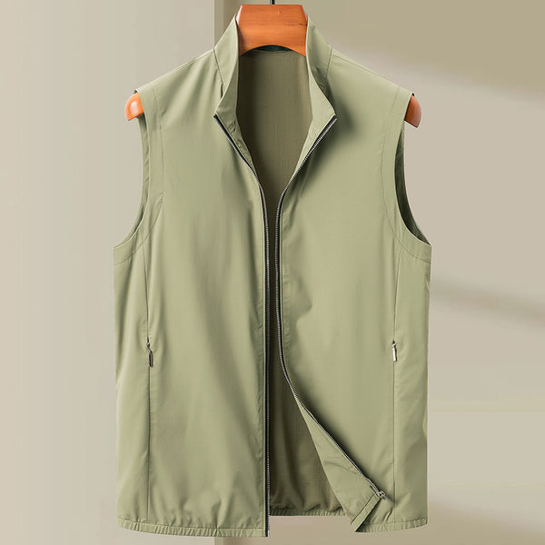Chaleco Casual para Hombre Elegante y Cómodo con Cuello de Pie