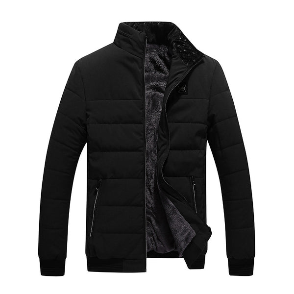 Chaqueta de Invierno para Hombre Estilo Coreano con Forro de Felpa