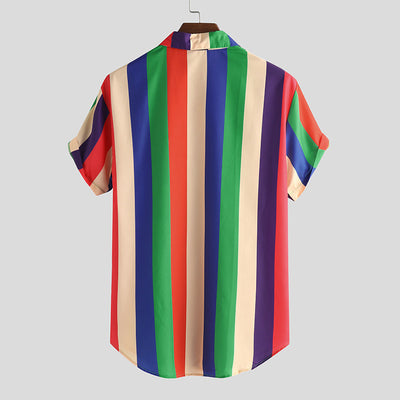 Camisa de Rayas Coloridas para Hombre - Colección Verano - Image 6