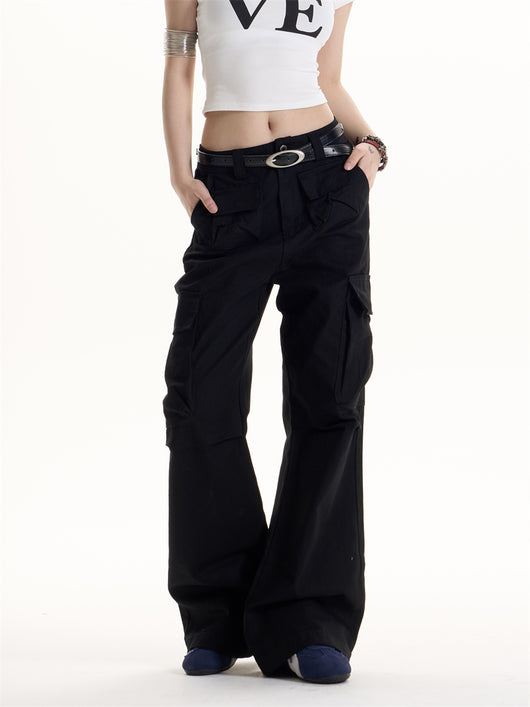 Pantalones Cargo Retro Hot Girl Multi-bolsillos - Image 2