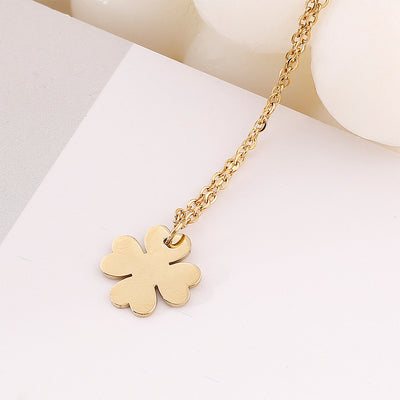 Collar Temperamento Flor de Cuatro Pétalos Estilo Coreano para Niñas - Image 10
