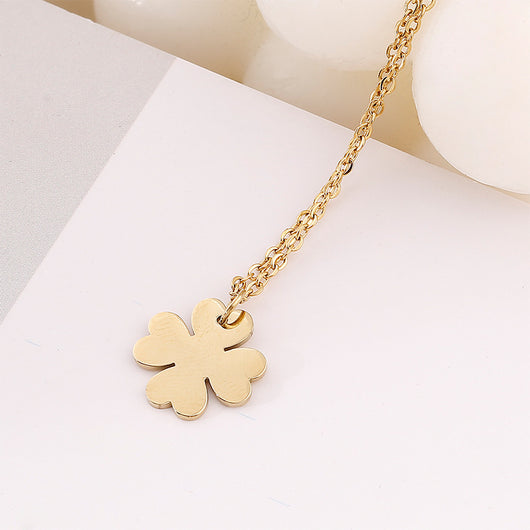 Collar Temperamento Flor de Cuatro Pétalos Estilo Coreano para Niñas - Image 10