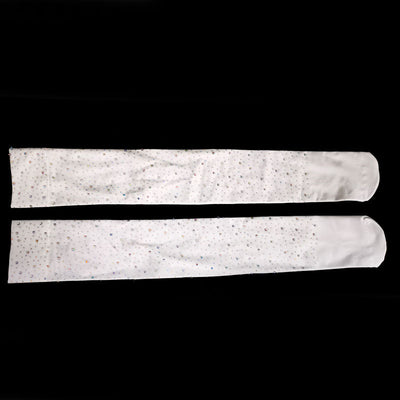 Medias Brillantes Hasta la Rodilla en Blanco y Negro - Image 2