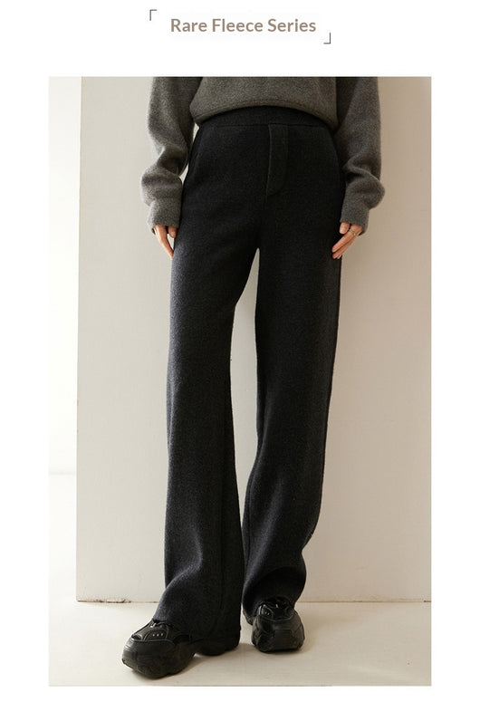 Pantalones de Cashmere Anchos de Cintura Alta - Diseño Elegante y Favorecedor - Image 16