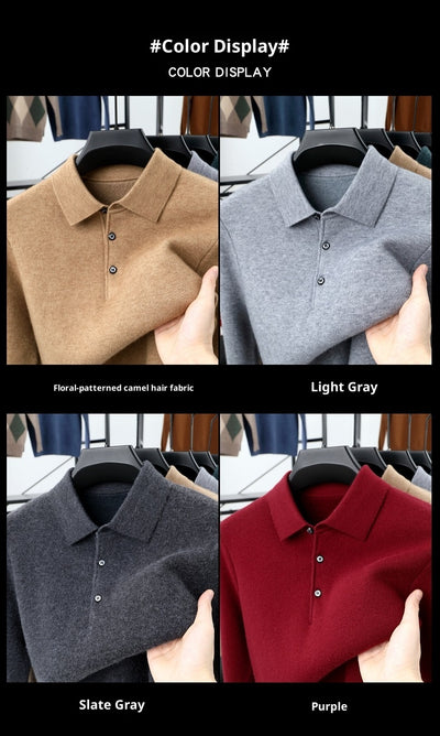 Polo Cuello Vuelto de Punto Manga Larga para Hombre - Image 11