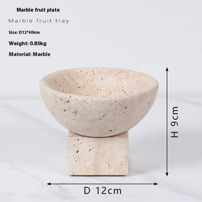 Bandeja de Mármol Natural para Frutas y Decoración de Escritorio - Image 8