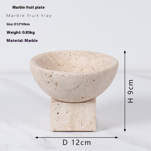 Bandeja de Mármol Natural para Frutas y Decoración de Escritorio - Image 8