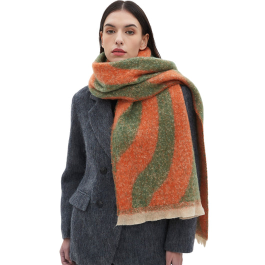 Bufanda Tejida Jacquard Otoño Invierno Estilo Europeo y Americano - Image 2