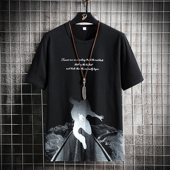Camiseta Casual Cuello Redondo Manga Corta
