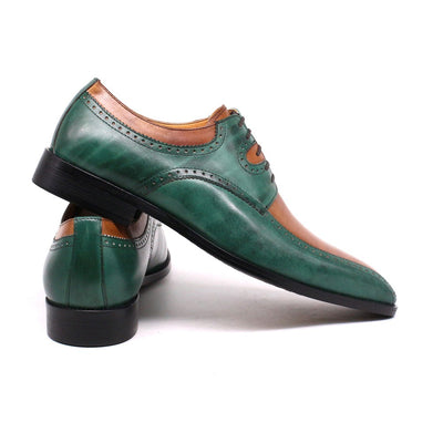 Zapatos de Cuero Ejecutivo con Diseño Británico y Combinación de Colores - Image 11