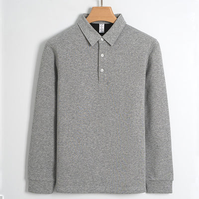Polo Térmico de Algodón Elástico Forrado en Fleece para Hombre - Image 4