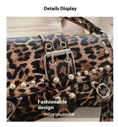 Bolso Bandolera Personalizado Estampado Leopardo Motocicleta para Mujer - Image 14