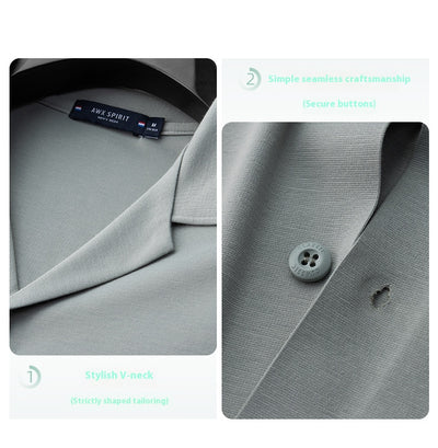 Conjunto Casual de Seda de Hielo para Hombre - Image 13