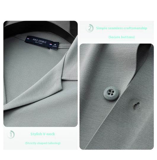 Conjunto Casual de Seda de Hielo para Hombre - Image 13