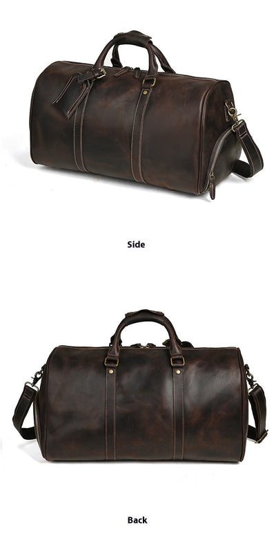 Bolsa Mensajero de Cuero para Viajes - Gran Capacidad Portátil - Image 14