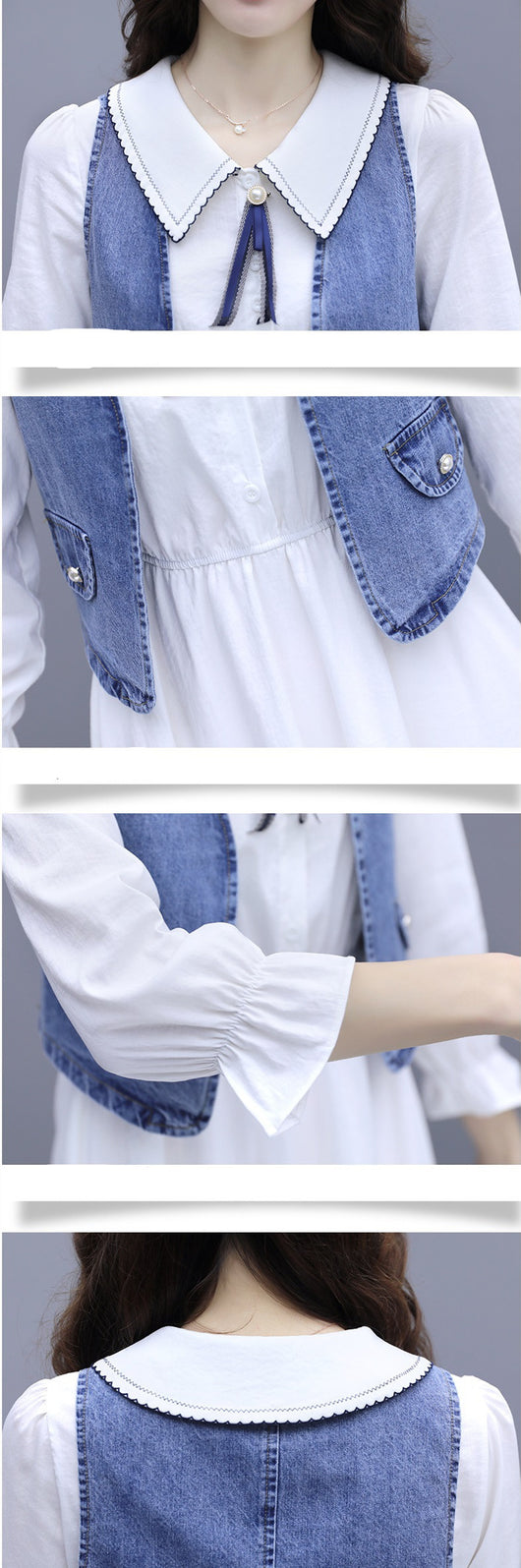 Conjunto Denim: Vestido Camisero + Chaleco Spring - Image 11