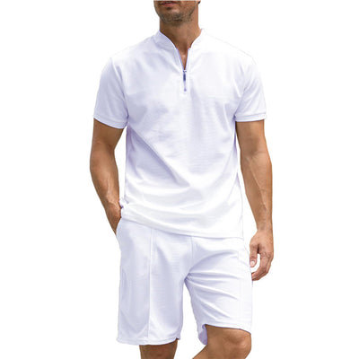 Conjunto de Polo Liso Manga Corta para Hombre - Dos Piezas - Image 12