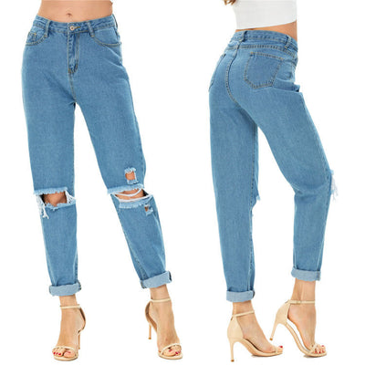 Pantalones Vaqueros Rotos Talla Grande para Verano - Image 5