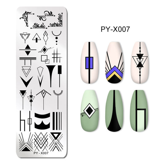 Placa de Acero para Estampado de Uñas con Película Azul - Plantilla de Transferencia - Image 8