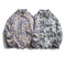 Chaqueta Retro Estampada Completa con Solapa - Corte Holgado Casual para Hombre