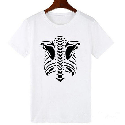 Camiseta Negra Estampado Patitas de Gato - Diseño Europeo Manga Corta