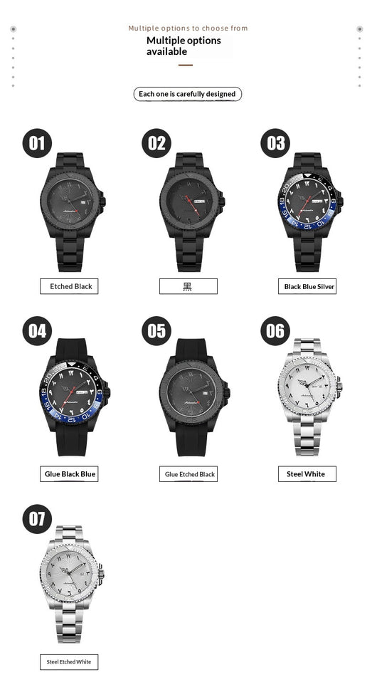 Reloj Mecánico Deportivo para Hombre con Esfera Luminosa, Calendario y Resistencia al Agua - Image 8
