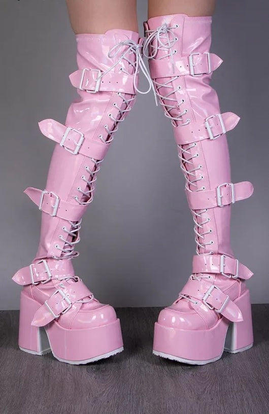 Botas Altas Impermeables con Plataforma y Hebilla para Mujer - Image 11