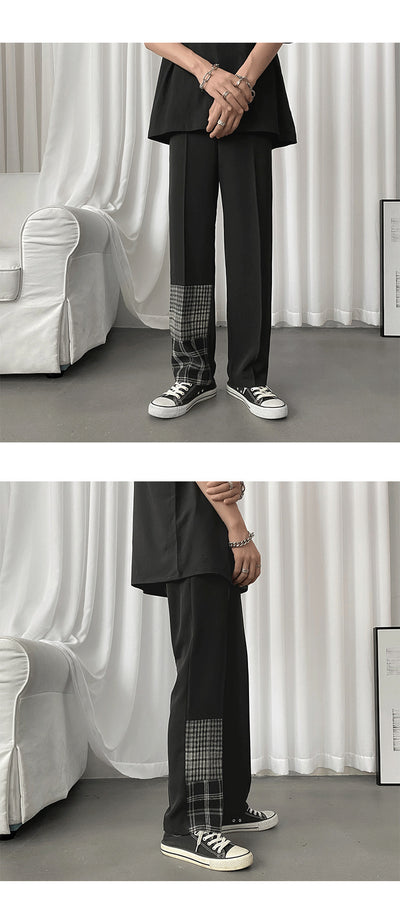 Pantalones Casuales Hombre con Costura Cuadrícula Novena - Image 9