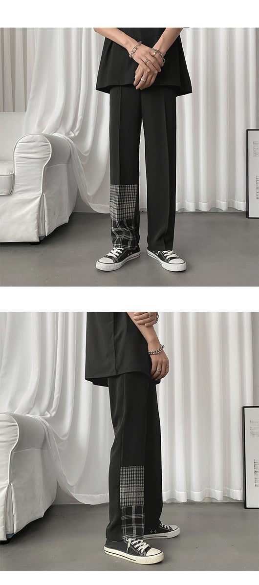 Pantalones Casuales Hombre con Costura Cuadrícula Novena - Image 9