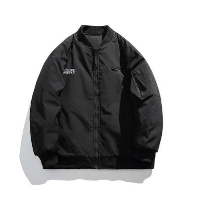 Chaqueta de Algodón con Bordado de Letras - Estilo Casual Sofisticado - Image 2
