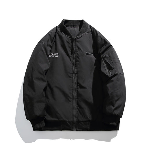 Chaqueta de Algodón con Bordado de Letras - Estilo Casual Sofisticado - Image 2