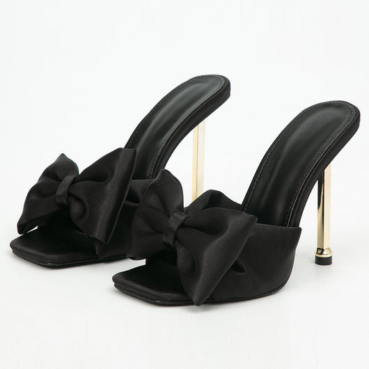 Sandalias de Tacón Alto con Punta Cuadrada y Detalle Mariposa para Mujer - Image 12