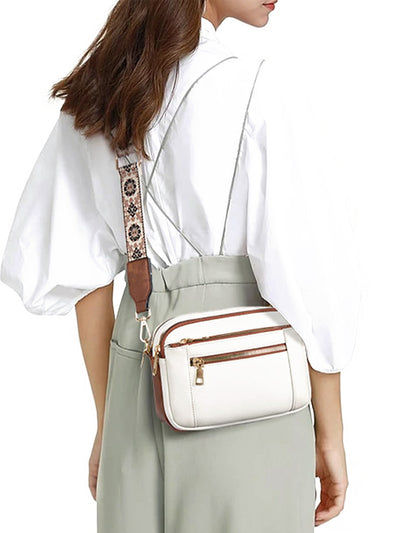 Bolsa Crossbody Multiusos con Diseño Vaca y Cierre de Cremallera - Image 24