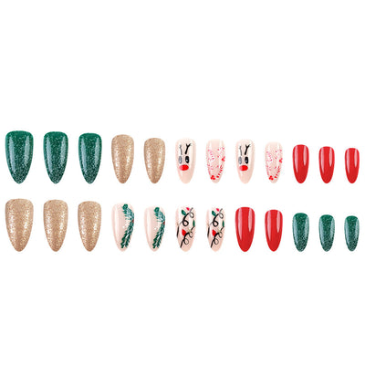 Stickers de Uñas Navideños Forma Alce y Caramelo - Image 5