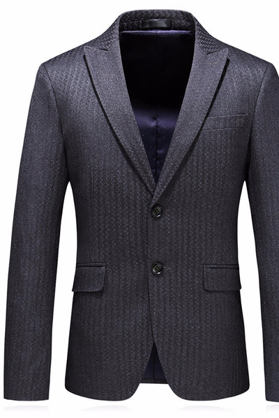 Chaqueta de Traje Casual Ejecutivo Otoño Rayas Flores Talla Grande Hombre - Image 4