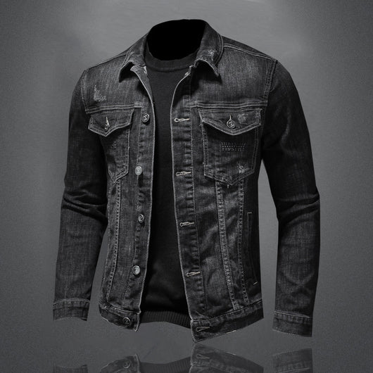 Camisa Denim Slim Fit Retro para Hombre - Image 3